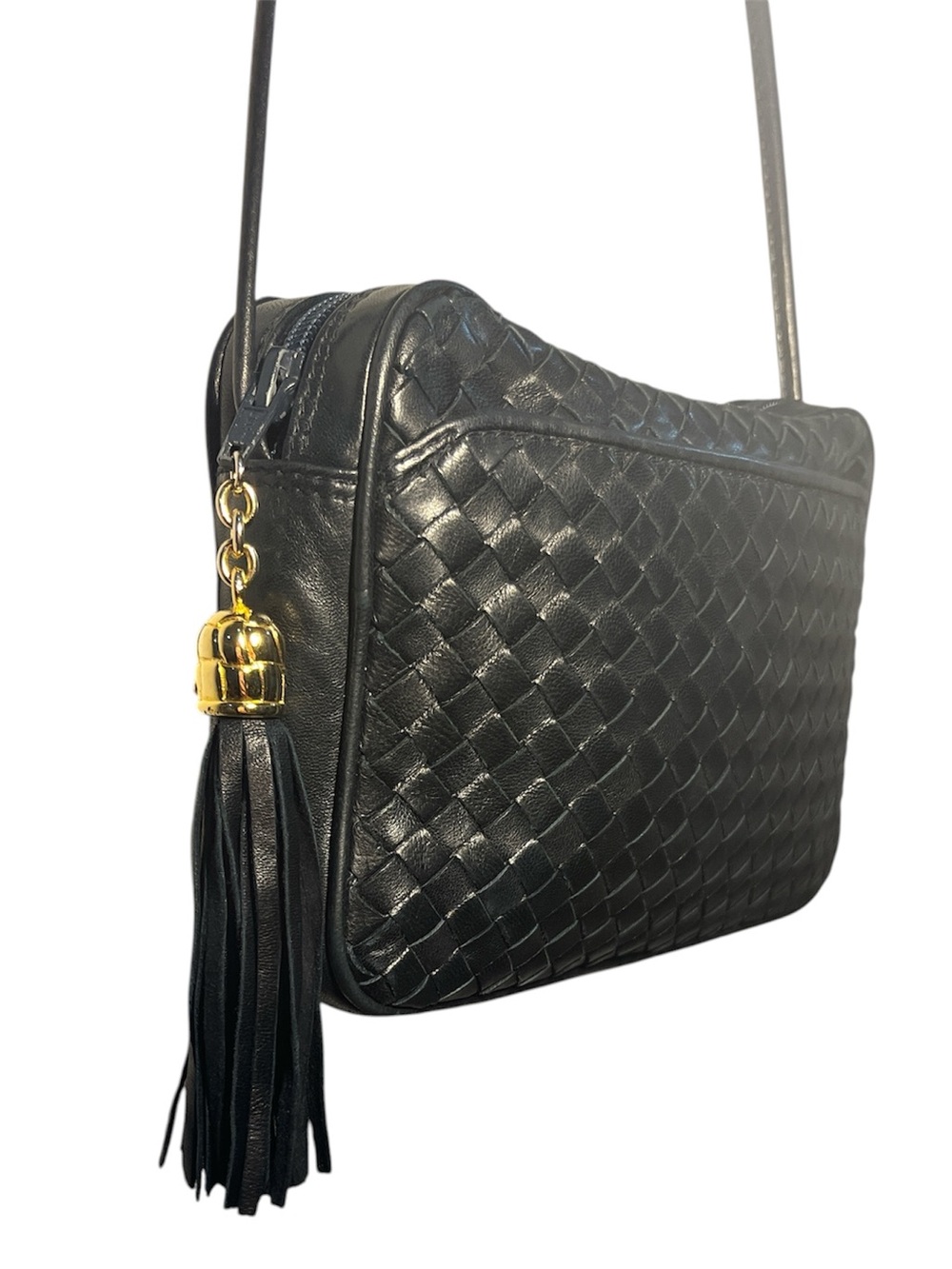 Vintage COSCI (Gucci Group) Woven Leather Crossbody Bag - Picture 3 of 12